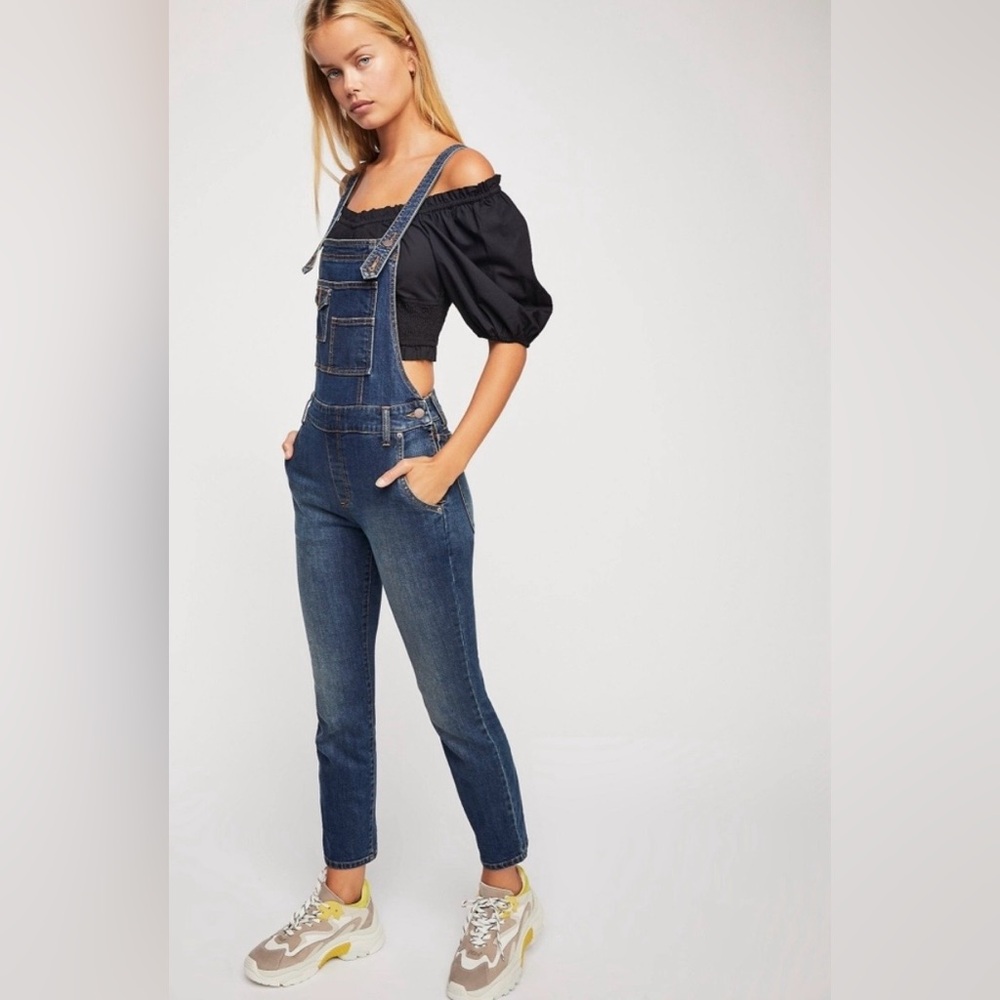 Free People Skinny Overalls, Size 25